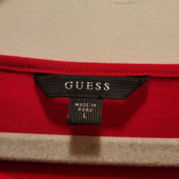 Guess Front Cutout Bodycon Mini Dress Red NWT Size L - Picture 3 of 5